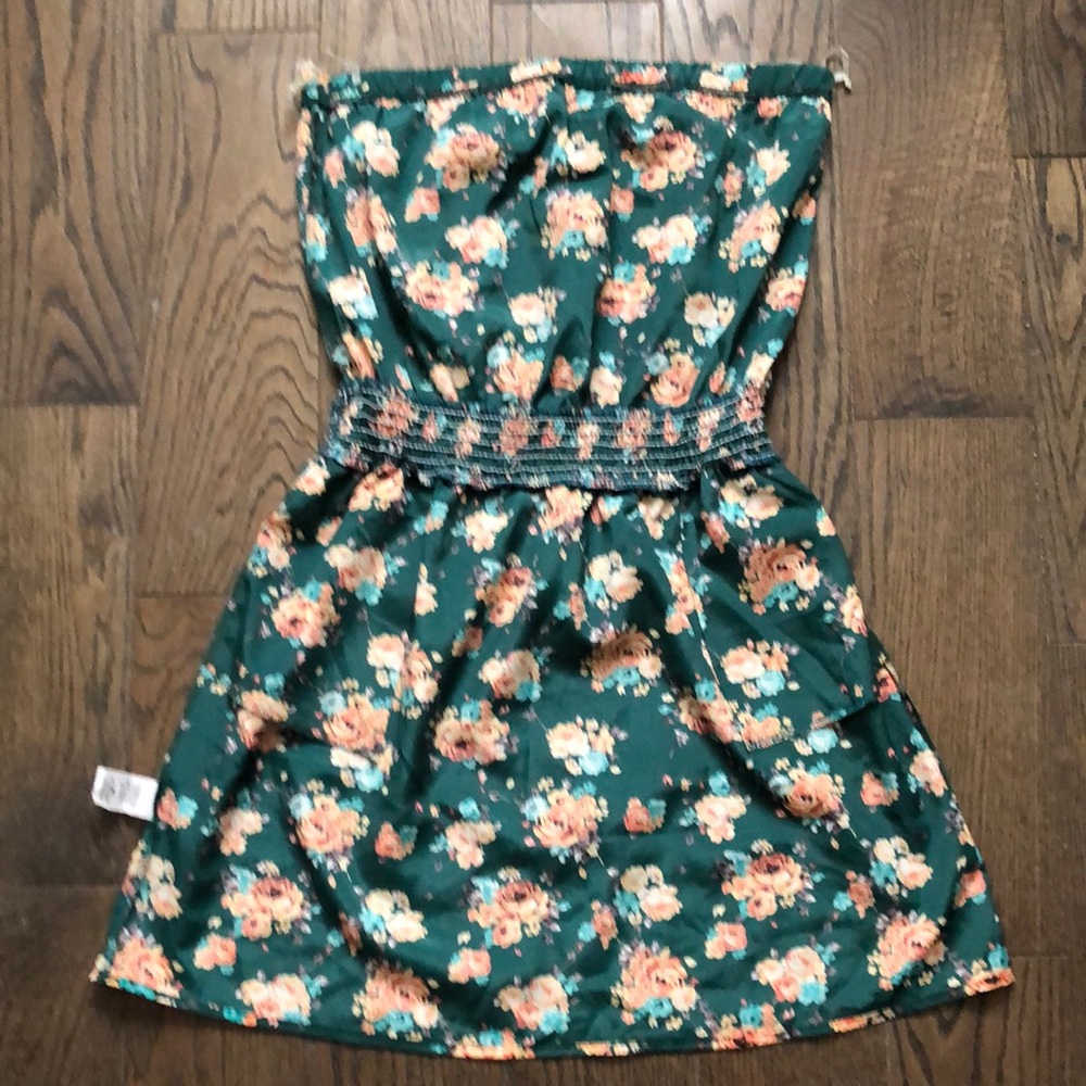 Strapless Floral Print Dress/Tunic - Picture 5 of 8